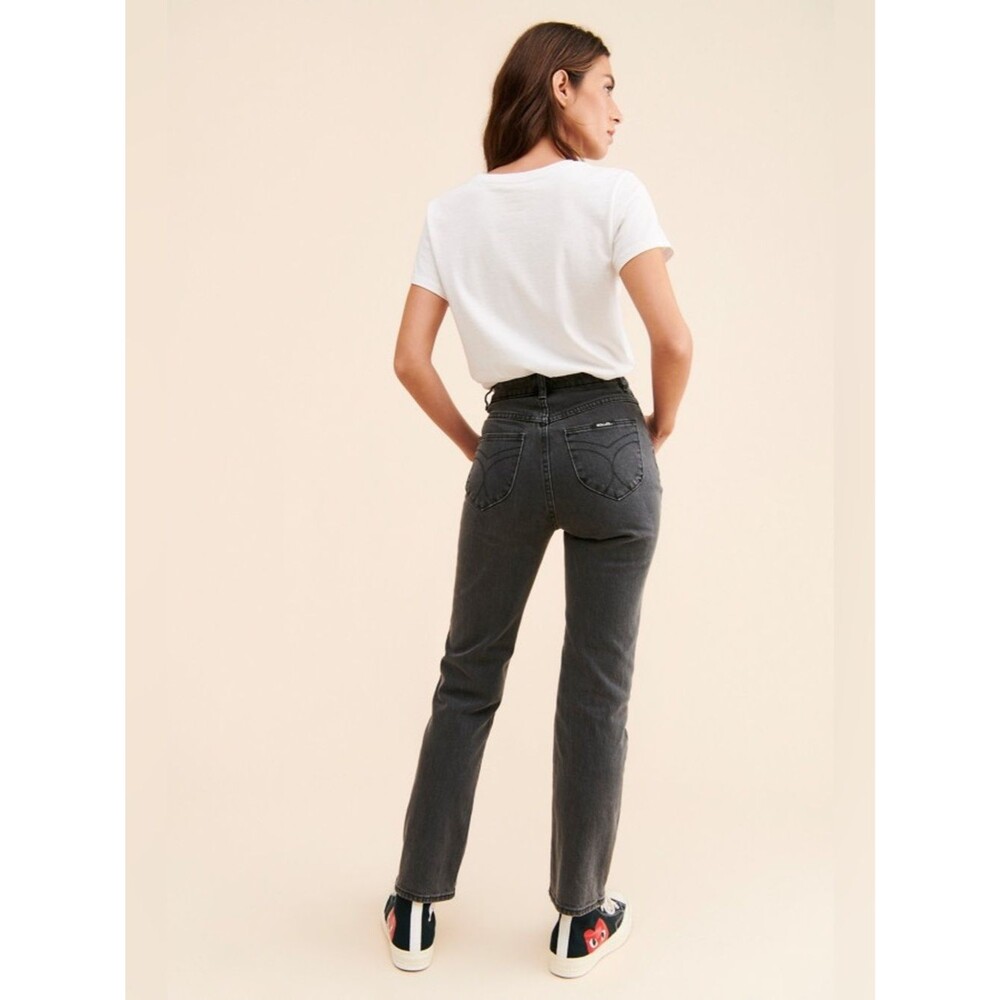 Rolla's  Original High-Rise Straight Leg Jeans in Washed Black 26 NWOT